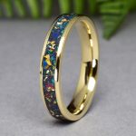 14K SÁRGA ARANY KARIKAGYŰRŰ -  GALAXIS BERAKÁSSAL