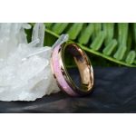 14K ROZÉ ARANY KARIKAGYŰRŰ -  LILA ÉS FEHÉR OPÁL MIX BERAKÁSSAL