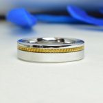 Karikagyűrű - 18 karátos Sárga arany lánc díszítéssel