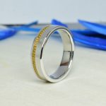 Karikagyűrű - 18 karátos Sárga arany lánc díszítéssel