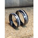 Egyedi fekete kerámia gyűrűpár K. I. részére ****