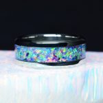 WOLFRAM-KARBID GYŰRŰ, "UNIKORNIS" KEVERÉSŰ OPÁLLAL