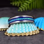 WOLFRAM-KARBID GYŰRŰ, LAPIS LAZULI ÉS ÓCEÁNKÉK OPÁL BERAKÁSSAL