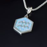 925 STERLING EZÜST HOROSZKÓP MEDÁL - VÍZÖNTŐ