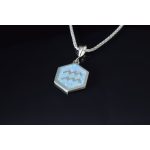 925 STERLING EZÜST HOROSZKÓP MEDÁL - VÍZÖNTŐ