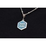 925 STERLING EZÜST HOROSZKÓP MEDÁL - VÍZÖNTŐ